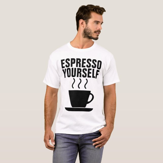 ESPRESSO SELBST, Funny Coffee T - Shirt (Vorne ganz)