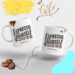 Espresso selbst' Modernes Coffee Lover Geschenk ☕ Espressotasse