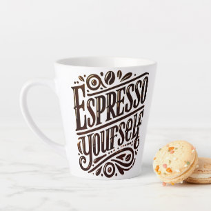 Espresso selbst' Modernes Coffee Lover Geschenk Milchtasse