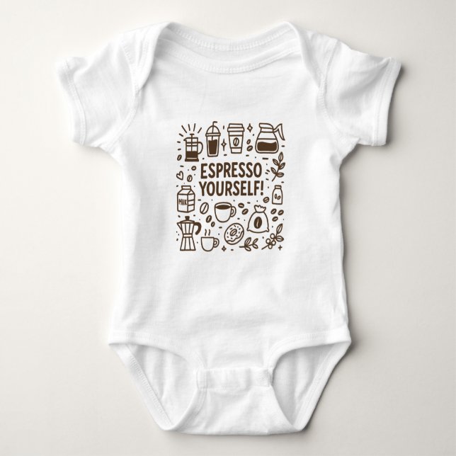 Espresso Sie selbst! Baby Strampler (Vorderseite)