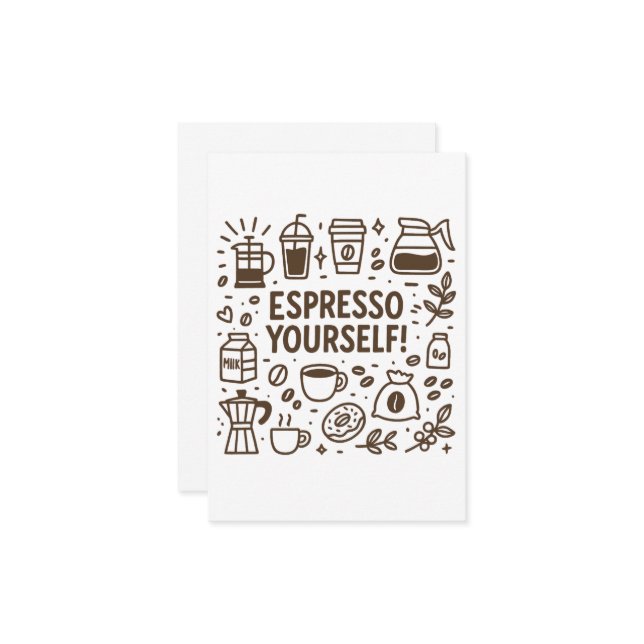 Espresso Sie selbst! Dankeskarte (Vorderseite/Rückseite Beispiel)