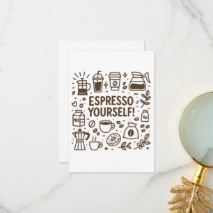 Espresso Sie selbst! Dankeskarte