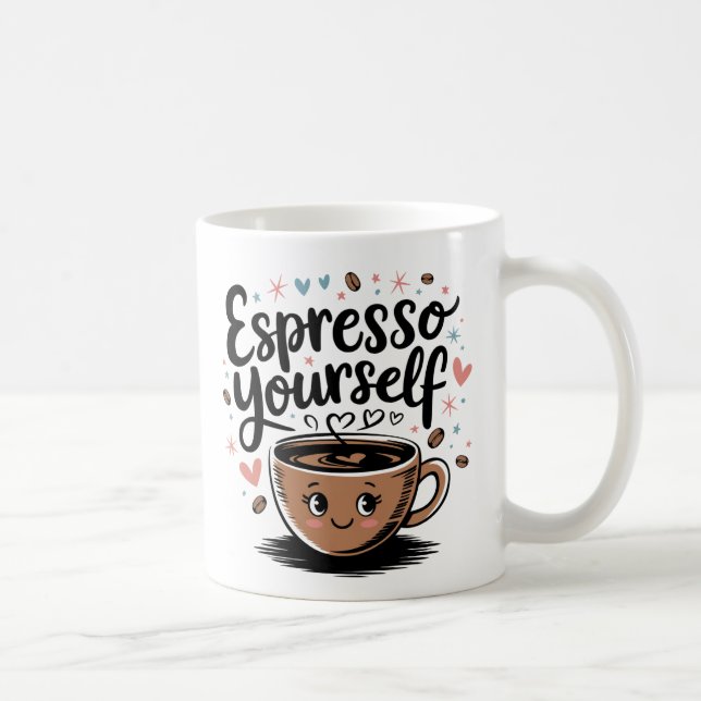 Espresso Sie selbst - Design der Niedlichen Kaffee Kaffeetasse (Rechts)
