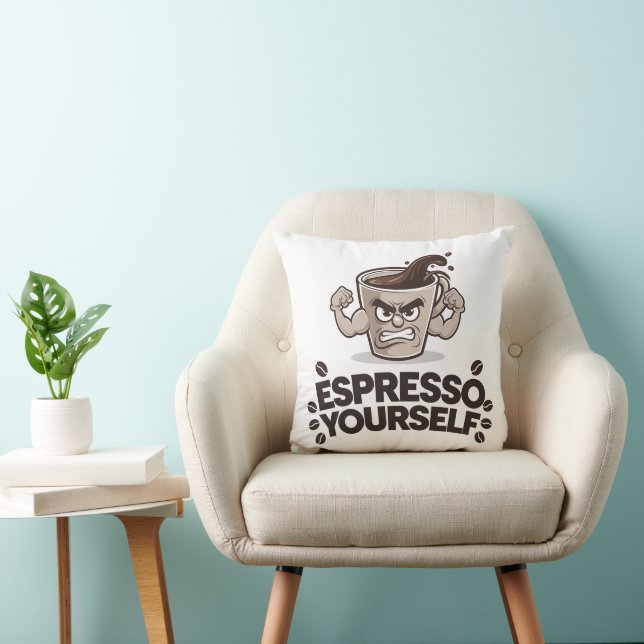 Espresso Sie selbst - Funny Coffee Lover Design Kissen (Stuhl )