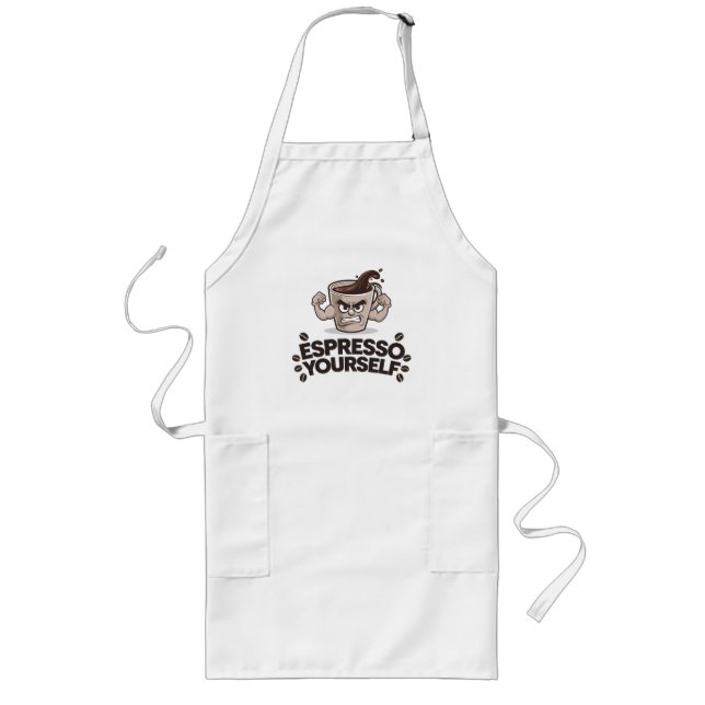 Espresso Sie selbst - Funny Coffee Lover Design Lange Schürze (Vorne)