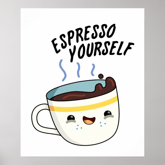 Espresso Sie selbst Funny Coffee Pub Poster (Vorne)