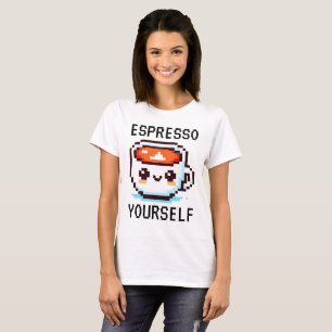 Espresso Sie selbst - Funny Pixel Art Coffee Desig T-Shirt