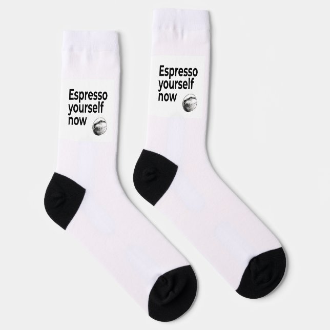 Espresso Sie selbst jetzt Kaffee Zitat Bean Socken (Rechts)