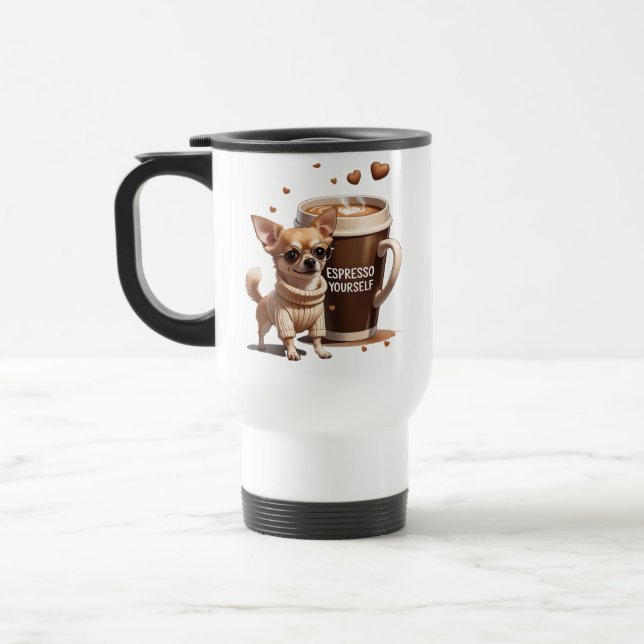 Espresso Sie selbst - Kaffee Chihuahua Edition Reisebecher (Links)