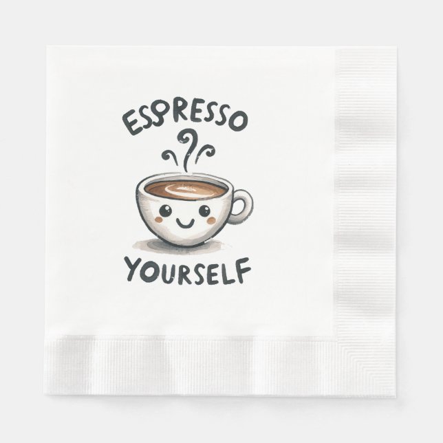 Espresso Sie selbst Kaffee Serviette (Vorderseite)