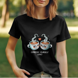 Espresso Sie selbst Liebe Valentine Kaffee Herz T-Shirt