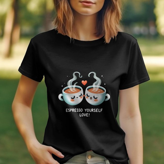 Espresso Sie selbst Liebe Valentine Kaffee Herz T-Shirt (Von Creator hochgeladen)
