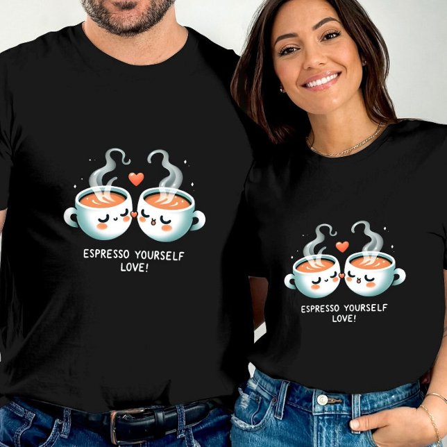 Espresso Sie selbst Liebe Valentine Kaffee Herz T-Shirt (Von Creator hochgeladen)