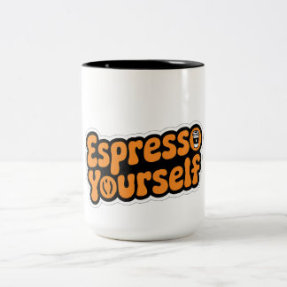 Espresso Sie selbst - Spaß und Motivierend Kaffee- Zweifarbige Tasse