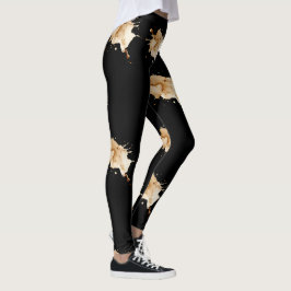 Espresso-Splash Athletic Leggings