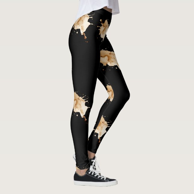 Espresso-Splash Athletic Leggings (Rechts)