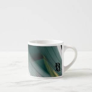 Espresso Tasse Abstrakt Art Schwarz-weiß grün