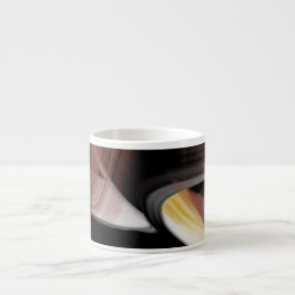 Espresso Tasse Abstrakte Art Schwarz-weiß Powdery