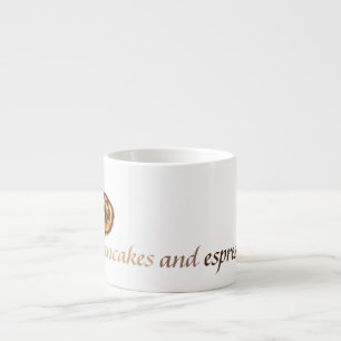 Espresso-Tasse /Cup mit Letter P Pancake Design Espressotasse