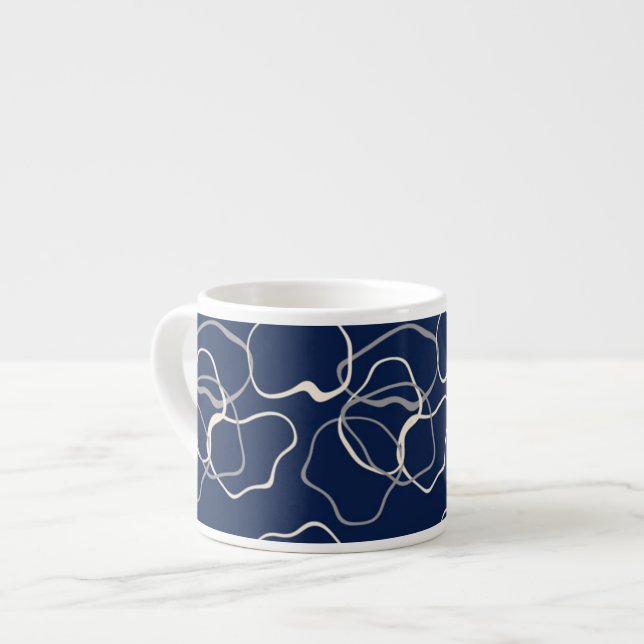 Espresso Tasse dunkelblau (Vorderseite Links)