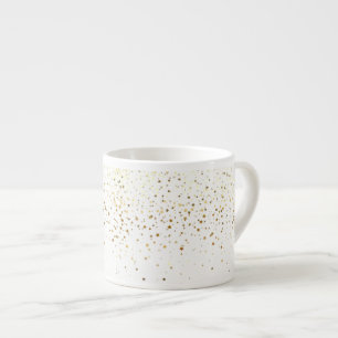 Espresso Tasse-Petite Golden Stars White Espressotasse