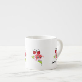 Espresso Tasse : Weingläser mit wilden Blume