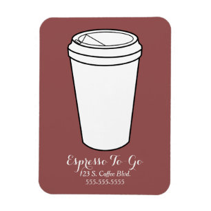 Espresso to Go Business Rost Imitate gelegt Magnet