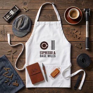 Espresso und Base Miles Radfahren Kaffee Liebhaber Schürze