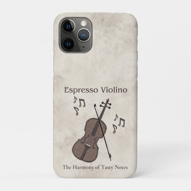 Espresso Violino Violine aus Kaffeebohnen- Case-Mate iPhone Hülle (Rückseite)