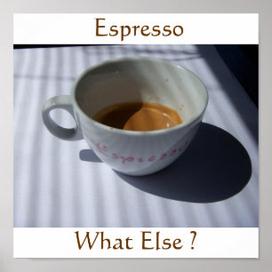 Espresso-Vorhänge Poster