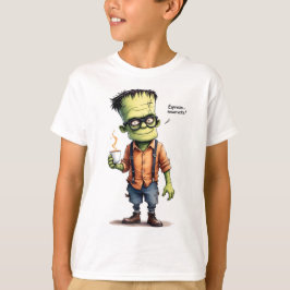 Espresso weckte hoch, Frankenstein mit einer Kaffe T-Shirt