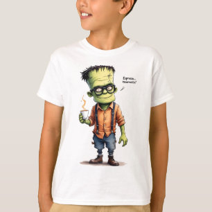 Espresso weckte hoch, Frankenstein mit einer Kaffe T-Shirt