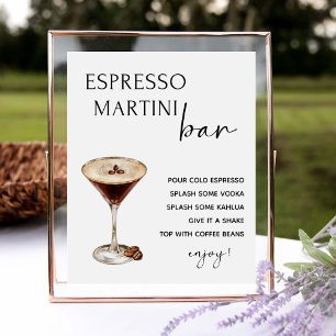 Espresso Wedding Martini Bar Signature Drink Zeich Poster