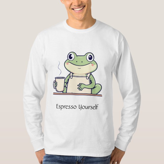 Espresso Yourself Frog Men's T-Shirt (Vorderseite)