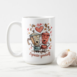 Espresso yourself funny coffee lover graphic art kaffeetasse