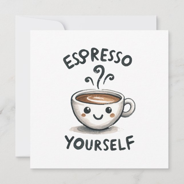 Espresso Yourself Kaffee Einladung (Rückseite)