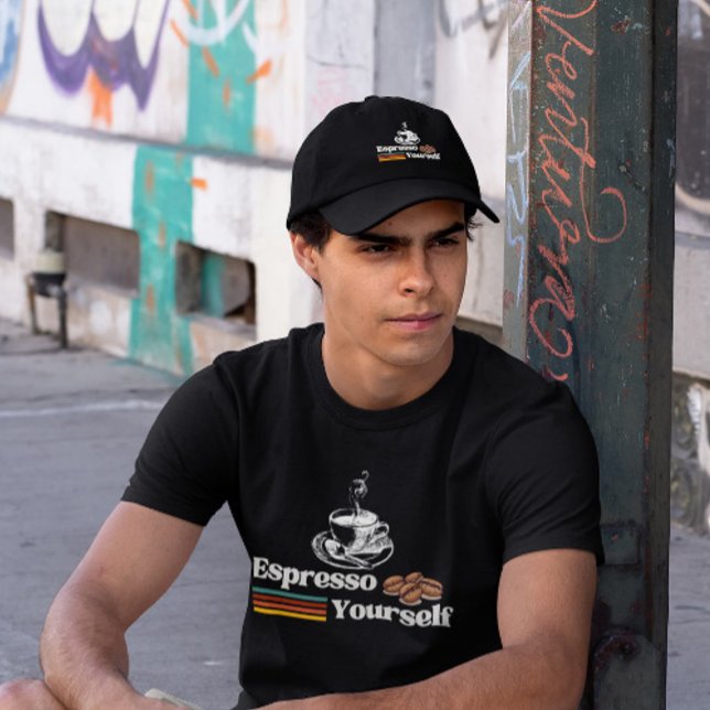 Espresso Yourself Retro-Kaffeedesign T-Shirt (Von Creator hochgeladen)