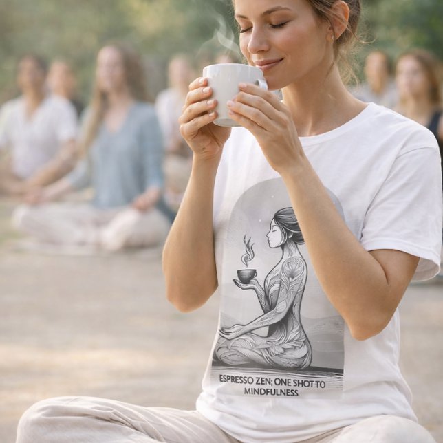 Espresso Zen Meditation T-Shirt (Von Creator hochgeladen)
