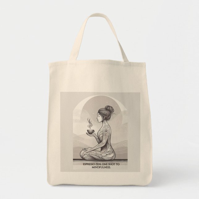 Espresso Zen Medizin Tote Tasche (Vorne)
