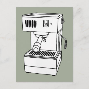 Espressomaschine Postkarte