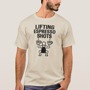 Espressoschuhe heben - Kaffee & Fitness T-Shirt