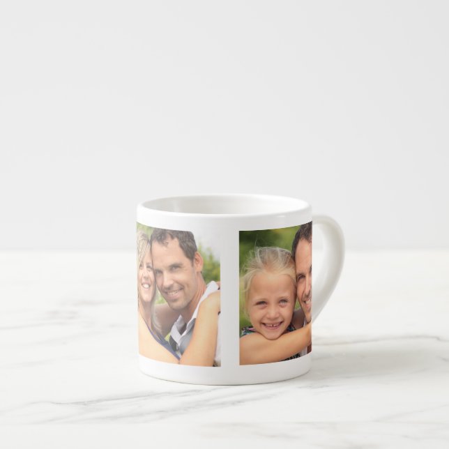 Espressotasse bedrucken - Vorlage mit 3 Bildern (Vorderseite Rechts)