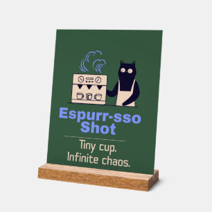 Espurr-sso Espresso - Lustiger Katzen- und Kaffee- Acrylschild