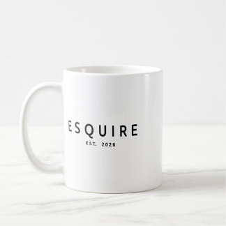 Esquire Est. 2026, Rechtsanwalt Anwalt Jurastudent Kaffeetasse