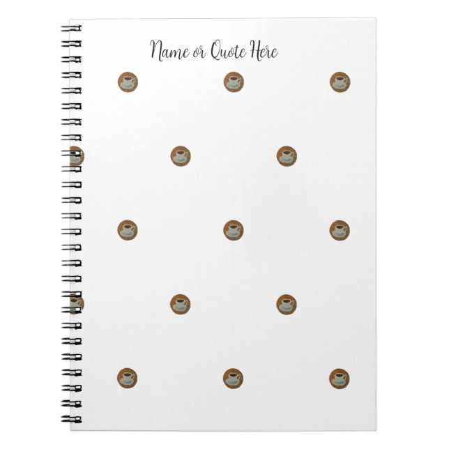 Esresso Coffee Spiral Photo Notebook Notizblock (Vorderseite)