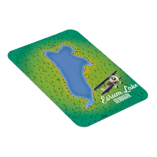 Esrum Lake Denmark Reisekarte Magnet (Rechte Seite)