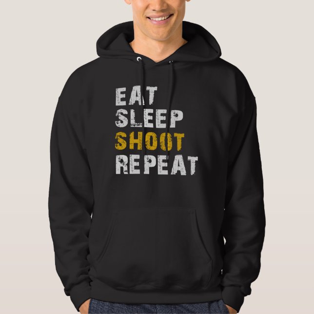 Ess-Schlaf Hoodie (Vorderseite)
