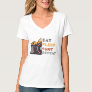 Ess Schlaf Schuss wiederholen Vintag T-Shirt