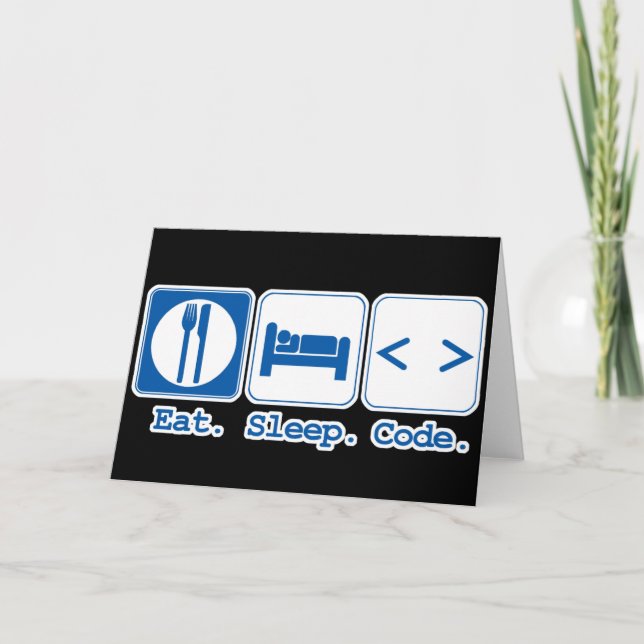 Ess-Schlafcode (HTML) Karte (Vorderseite)