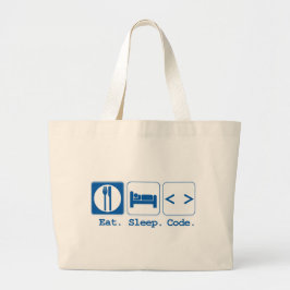 Ess Sleep Code (HTML) Jumbo Stoffbeutel